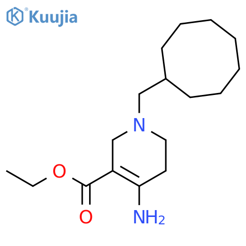 Ethyl 4-amino-1-(cyclooctylmethyl)-1,2,5,6-tetrahydro-3-pyridinec Arboxylate structure