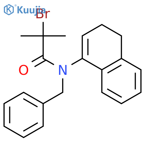Propanamide, 2-bromo-N-(3,4-dihydro-1-naphthalenyl)-2-methyl-N-(phenylmethyl)- structure