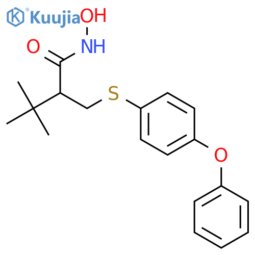 Butanamide, N-hydroxy-3,3-dimethyl-2-[[(4-phenoxyphenyl)thio]methyl]- structure