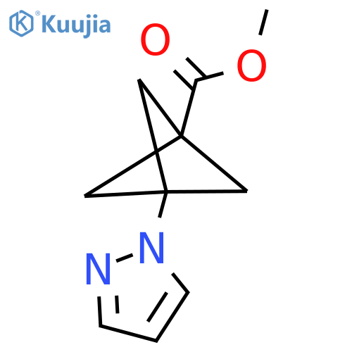 Methyl 3-pyrazol-1-ylbicyclo[1.1.1]pentane-1-carboxylate structure