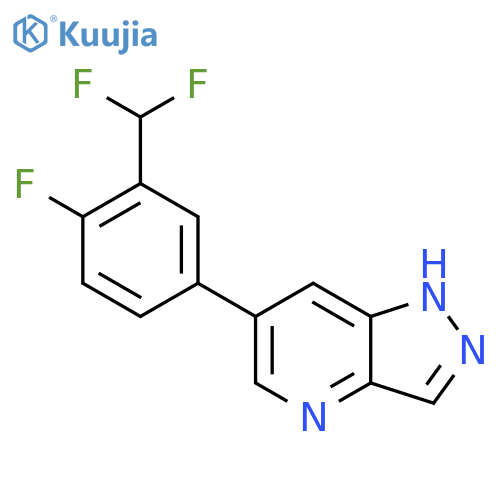 6-3-(difluoromethyl)-4-fluorophenyl-1H-pyrazolo4,3-bpyridine structure