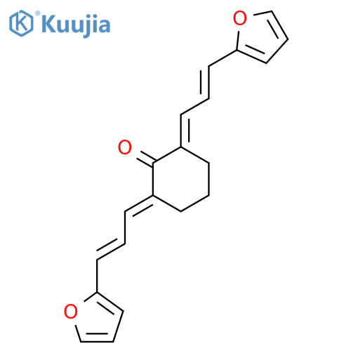Cyclohexanone, 2,6-bis[3-(2-furanyl)-2-propenylidene]- structure