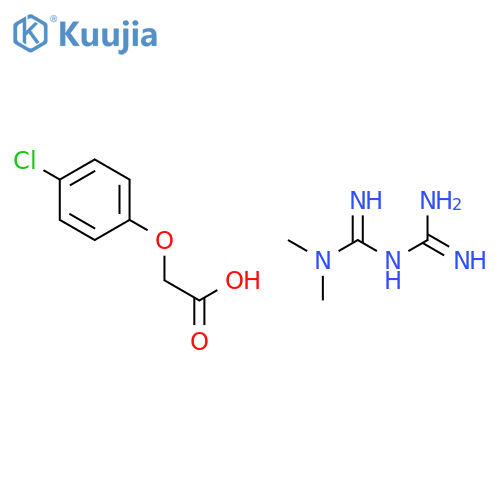 (p-chlorophenoxy)acetic acid, compound with 1,1-dimethylbiguanide (1:1) structure