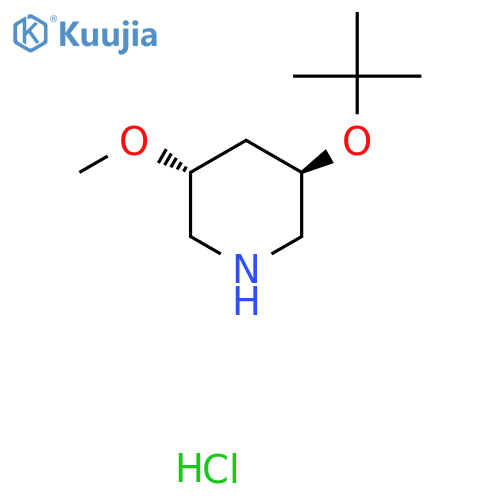 (3R,5R)-3-(tert-butoxy)-5-methoxypiperidine hydrochloride structure