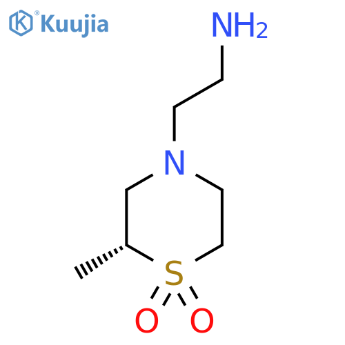 (2R)-4-(2-aminoethyl)-2-methyl-1lambda6-thiomorpholine-1,1-dione structure
