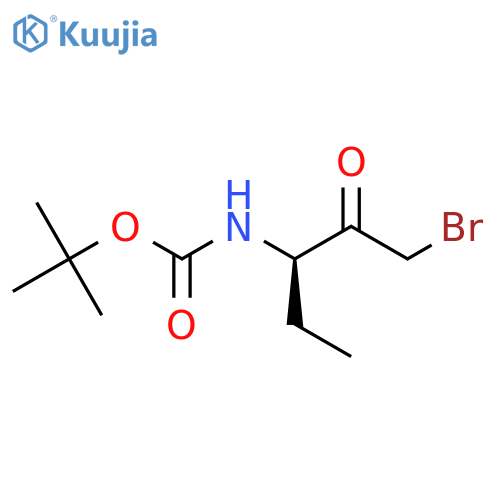 Tert-butyl N-[(3R)-1-bromo-2-oxopentan-3-yl]carbamate structure