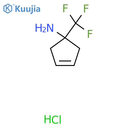 1-(Trifluoromethyl)cyclopent-3-en-1-amine;hydrochloride structure