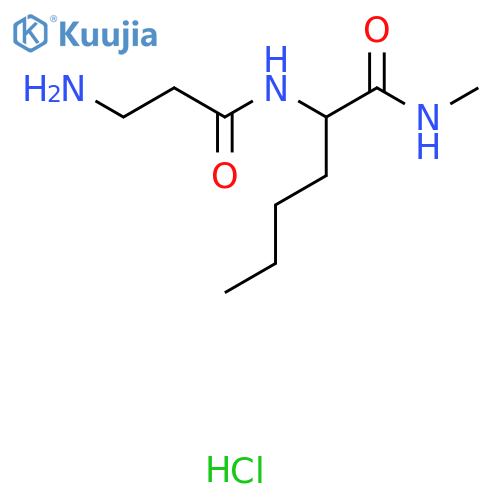 2-(3-aminopropanamido)-N-methylhexanamide hydrochloride structure