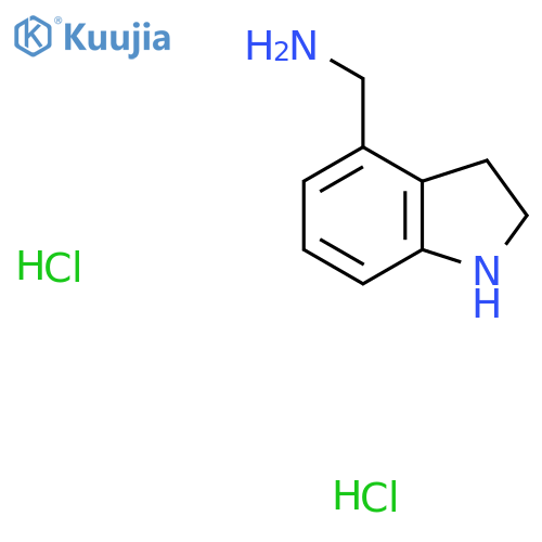 1-(2,3-dihydro-1H-indol-4-yl)methanamine dihydrochloride structure