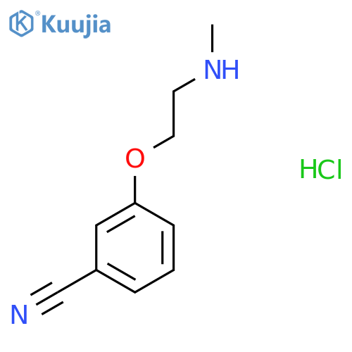 3-2-(methylamino)ethoxybenzonitrile hydrochloride structure