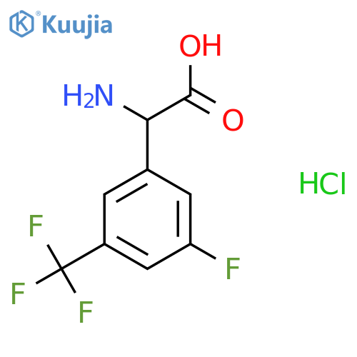 2-Amino-2-[3-fluoro-5-(trifluoromethyl)phenyl]acetic acid;hydrochloride structure