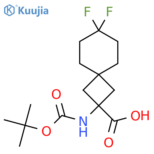 2-{(tert-butoxy)carbonylamino}-7,7-difluorospiro3.5nonane-2-carboxylic acid structure