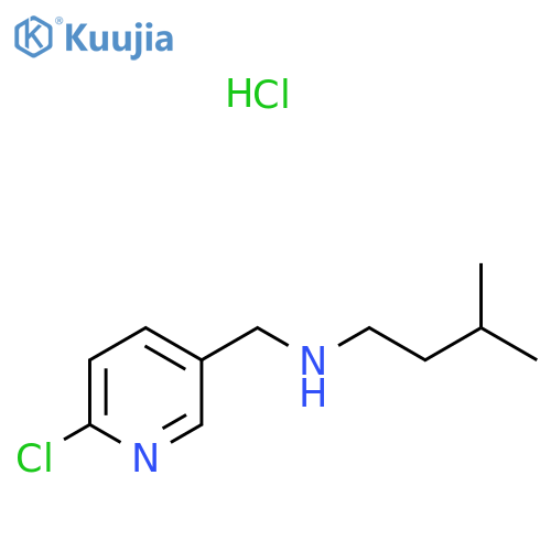 (6-chloropyridin-3-yl)methyl(3-methylbutyl)amine hydrochloride structure