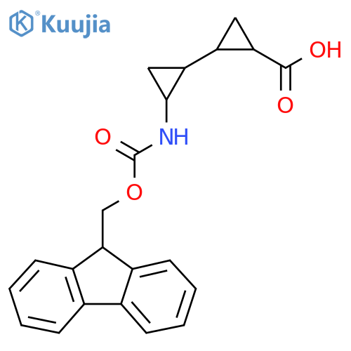2-2-({(9H-fluoren-9-yl)methoxycarbonyl}amino)cyclopropylcyclopropane-1-carboxylic acid structure