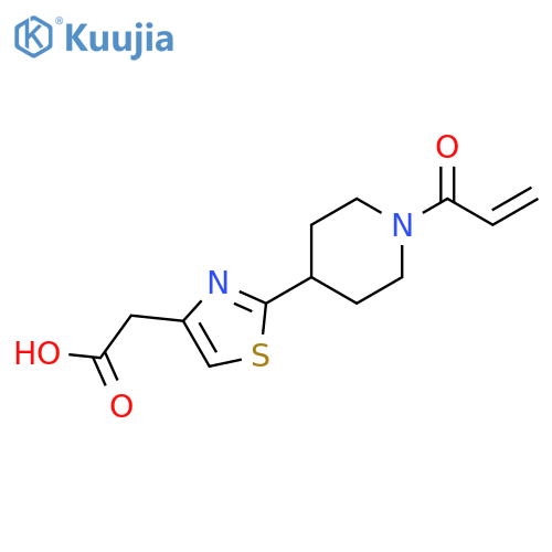 2-{2-1-(prop-2-enoyl)piperidin-4-yl-1,3-thiazol-4-yl}acetic acid structure