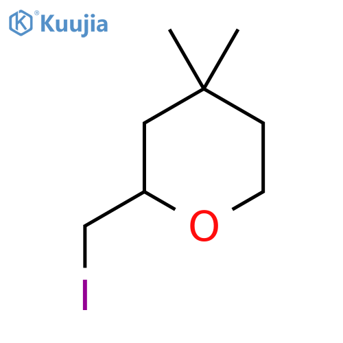 2-(Iodomethyl)-4,4-dimethyloxane structure