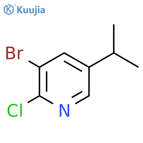 3-bromo-2-chloro-5-(propan-2-yl)pyridine structure