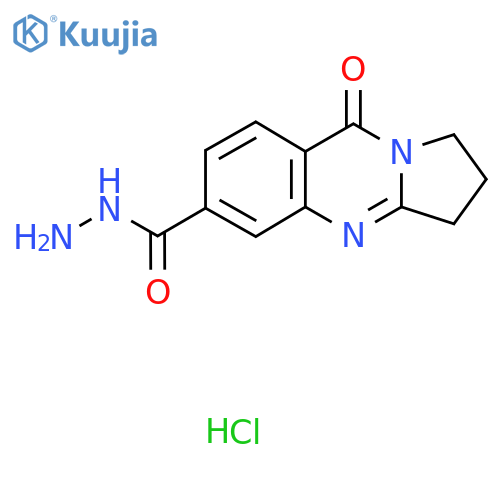 9-Oxo-2,3-dihydro-1H-pyrrolo[2,1-b]quinazoline-6-carbohydrazide;hydrochloride structure