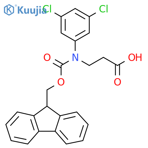 3-(3,5-dichlorophenyl)({(9H-fluoren-9-yl)methoxycarbonyl})aminopropanoic acid structure