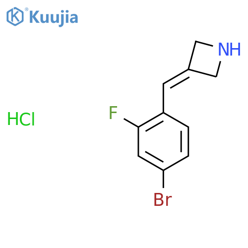 3-(4-bromo-2-fluorophenyl)methylideneazetidine hydrochloride structure