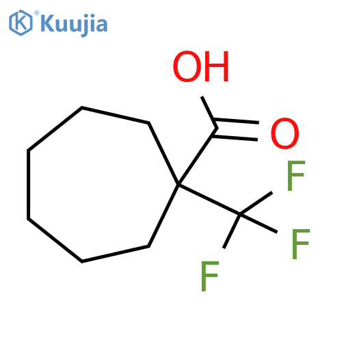 1-(Trifluoromethyl)cycloheptane-1-carboxylic acid structure