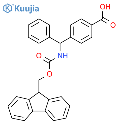 4-({(9H-fluoren-9-yl)methoxycarbonyl}amino)(phenyl)methylbenzoic acid structure