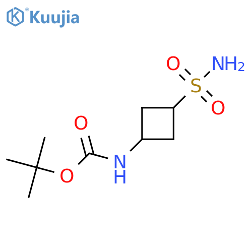 tert-butyl N-(1s,3s)-3-sulfamoylcyclobutylcarbamate structure