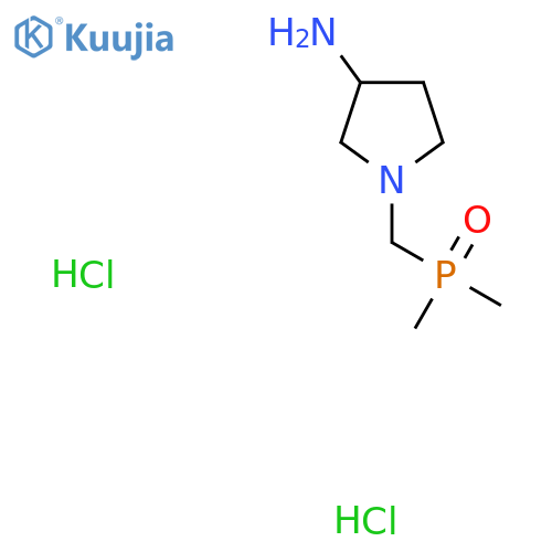 1-(Dimethylphosphorylmethyl)pyrrolidin-3-amine;dihydrochloride structure