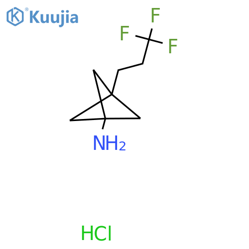 3-(3,3,3-trifluoropropyl)bicyclo1.1.1pentan-1-amine hydrochloride structure