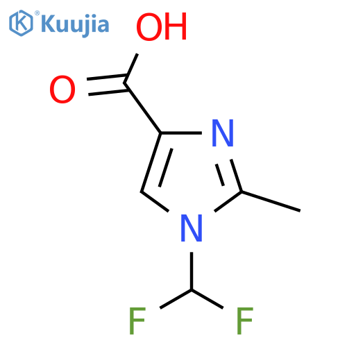 1-(difluoromethyl)-2-methyl-1H-imidazole-4-carboxylic acid structure