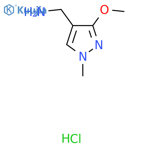 (3-Methoxy-1-methylpyrazol-4-yl)methanamine;hydrochloride structure