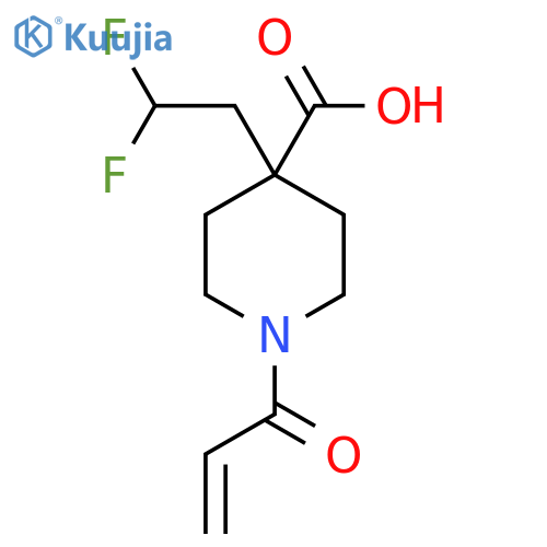 4-(2,2-difluoroethyl)-1-(prop-2-enoyl)piperidine-4-carboxylic acid structure