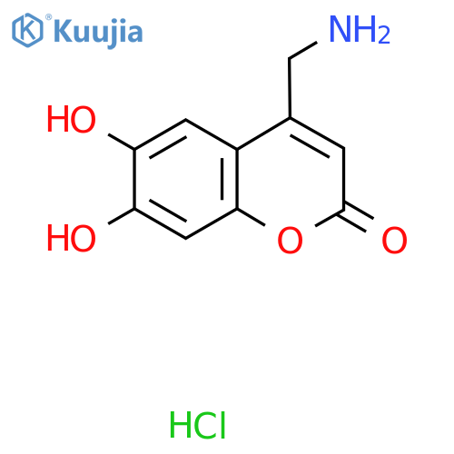 4-(aminomethyl)-6,7-dihydroxy-2H-chromen-2-one hydrochloride structure