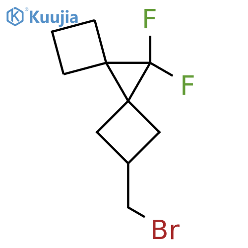 2-(bromomethyl)-9,9-difluorodispiro3.0.3^{5}.1^{4}nonane, Mixture of diastereomers structure