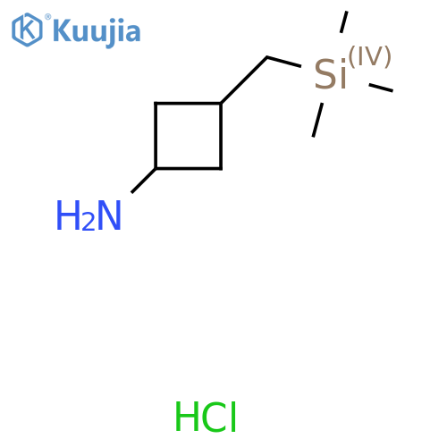 3-(trimethylsilyl)methylcyclobutan-1-amine hydrochloride, Mixture of diastereomers structure