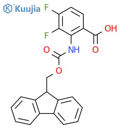 2-({(9H-fluoren-9-yl)methoxycarbonyl}amino)-3,4-difluorobenzoic acid structure