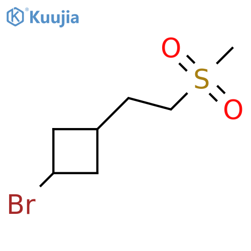1-bromo-3-(2-methanesulfonylethyl)cyclobutane, Mixture of diastereomers structure