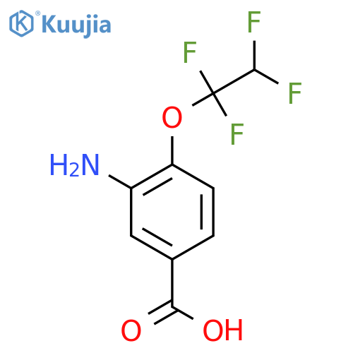 3-Amino-4-(1,1,2,2-tetrafluoroethoxy)benzoic acid structure