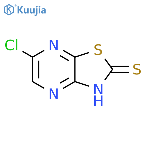 6-chloro-1,3thiazolo4,5-bpyrazine-2-thiol structure