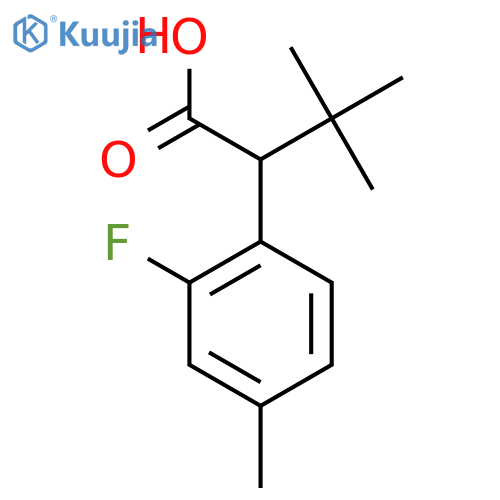 2-(2-Fluoro-4-methylphenyl)-3,3-dimethylbutanoic acid structure
