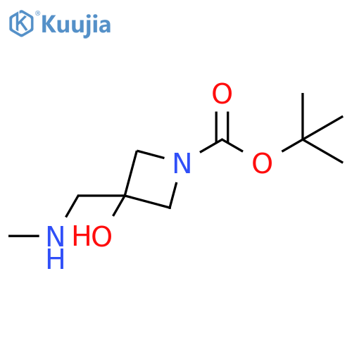 1,1-Dimethylethyl 3-hydroxy-3-[(methylamino)methyl]-1-azetidinecarboxylate structure