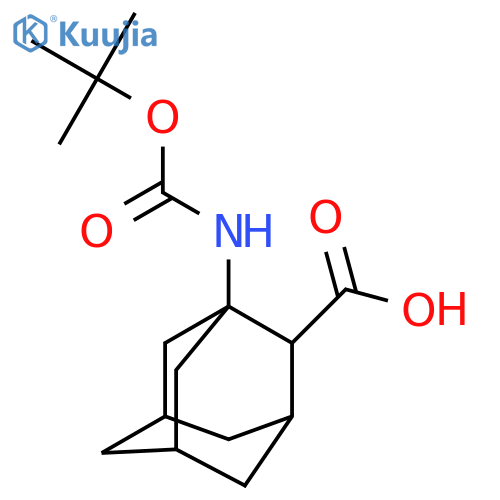 1-[(2-Methylpropan-2-yl)oxycarbonylamino]adamantane-2-carboxylic acid structure