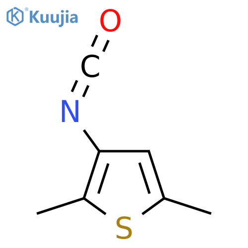 3-isocyanato-2,5-dimethylthiophene structure