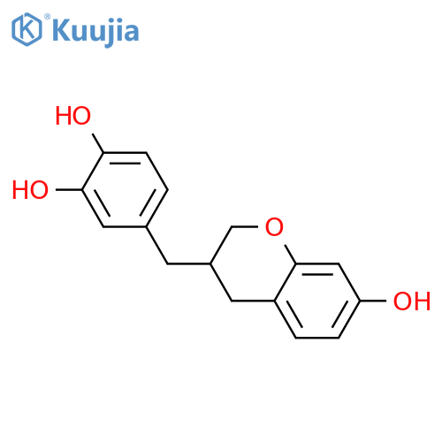 3',4',7-Trihydroxyhomoisoflavan; (±)-form structure