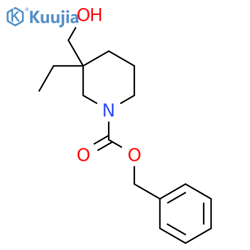 Benzyl 3-ethyl-3-(hydroxymethyl)piperidine-1-carboxylate structure