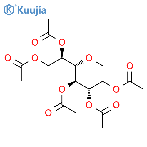 D-Galactitol, 4-O-methyl-, pentaacetate structure