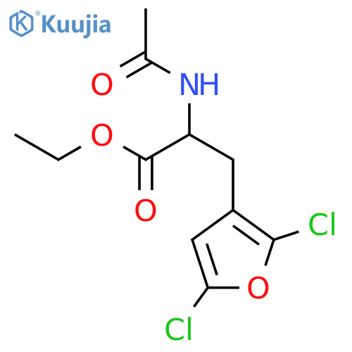 Ethyl 2-acetamido-3-(2,5-dichlorofuran-3-yl)propanoate structure