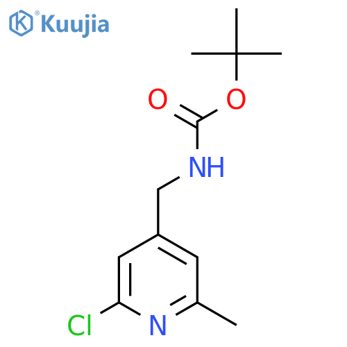 tert-butyl N-(2-chloro-6-methylpyridin-4-yl)methylcarbamate structure