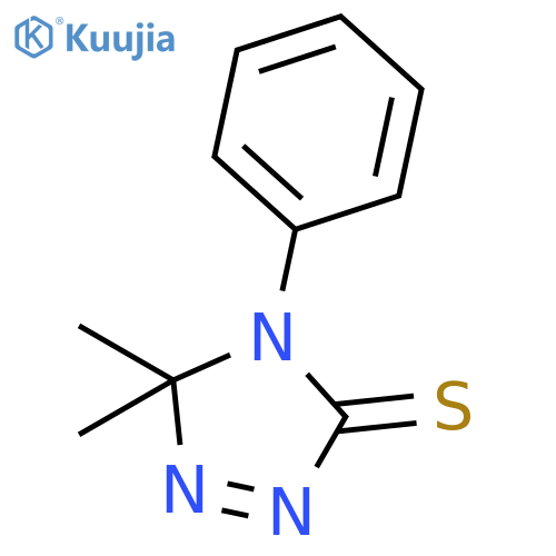 3H-1,2,4-Triazole-3-thione, 4,5-dihydro-5,5-dimethyl-4-phenyl- structure