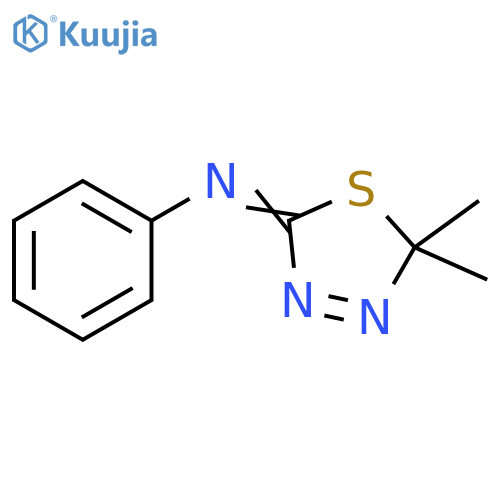 Benzenamine, N-(5,5-dimethyl-1,3,4-thiadiazol-2(5H)-ylidene)- structure